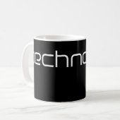Cool Technotext Techno Text Black Koffiemok (Voorkant links)