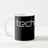 Cool Technotext Techno Text Black Koffiemok (Links)