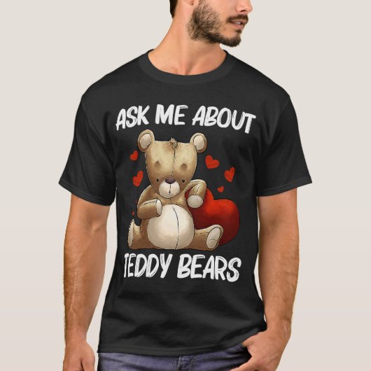 Cool Teddy Bear for Men Plush Stuffed Speelgoed A T-shirt (Voorkant)