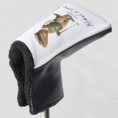 Cool Tee-Rex Golfer Dinosaur Signature Name Golfheadcover (3/4 voorkant)