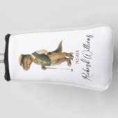 Cool Tee-Rex Golfer Dinosaur Signature Name Golfheadcover (Voorkant)