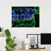 Cool Teeth Model Dentist Orthodontist Poster (Thuiskantoor)