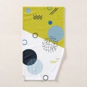 Cool, tendance, moderne, vert Memphis (Serviette à main)