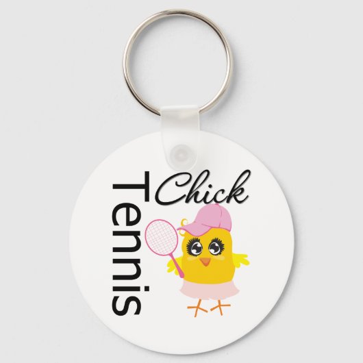 Cool Tennis Chick Sleutelhanger (Voorkant)