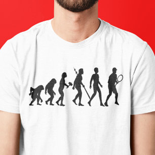 Cool Tennis evolutie, volwassen T-shirt
