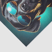 Cool Terrence, Black Lab in Leather Jacket Tissue Tissuepapier (Detail)