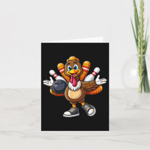 Cool Thanksgiving Bowling Gobble Speler Turkije Bo Kaart