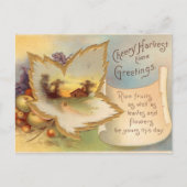 cool Thanksgiving scène vintage Carte postale (Devant)