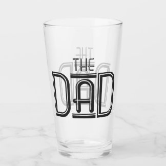 Cool The Dad beroemd gemaakt door Black Text Glas