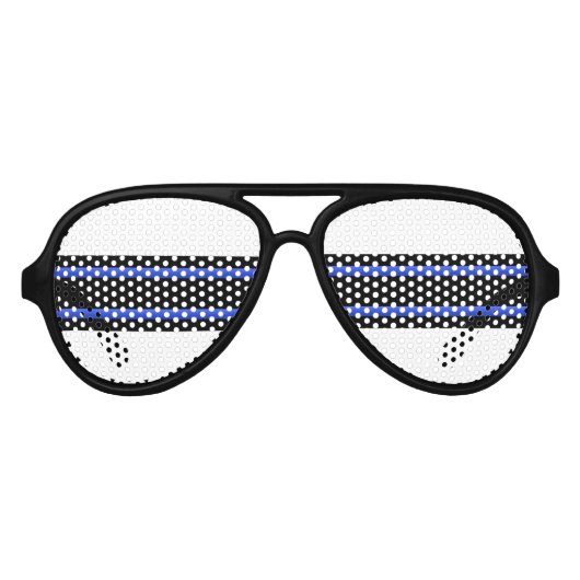 Cool Thin Blue Line Shades Aviator Zonnebril (Voorkant)