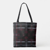 Cool Thrashed Gothic Grungy Grunge Plaid Patroon Draagtas (Achterkant)