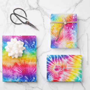 Cool Tie Dye Inpakpapier Vel