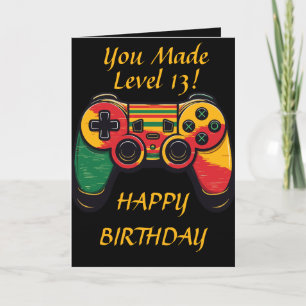 Cool Tiener Niveau 13 Gamer Kaart