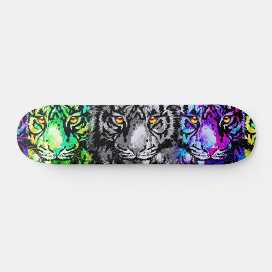 Cool Tiger Artwork - Wildlife Big Cats - Tiger Skateboard (Horizontaal)