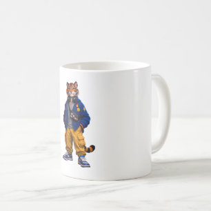 Cool Tijger in Streetwear Kunst - Stedelijke Stijl Koffiemok