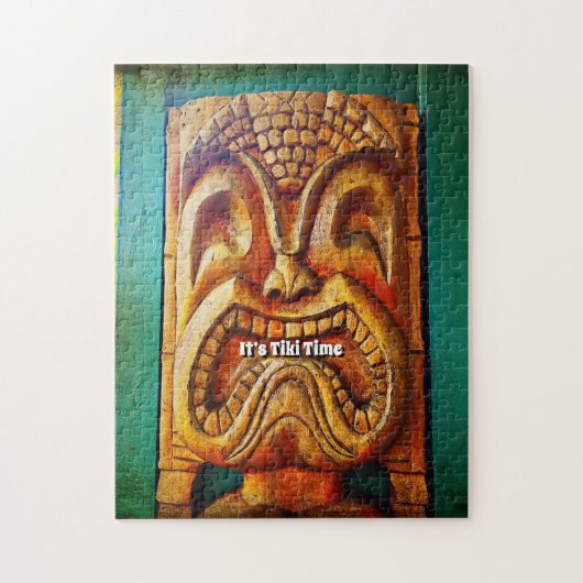 Cool Tiki Time Fun Retro  Hawaii Tropical Legpuzzel (Verticaal)