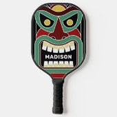 Cool Tiki Totem aangepaste naam Pickleball Paddle (Achterkant)