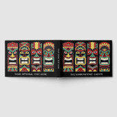 Cool Tiki Totems aangepaste naam en tekst Gastenboek (Volledig)