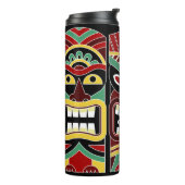 Cool Tiki Totems aangepaste naam tumbler Thermosbeker (Gedraaid links)