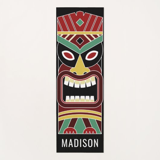 Cool Tiki Totems aangepaste naam yogamat (Voorkant)