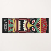 Cool Tiki Totems aangepaste naam yogamat (Voorkant (horizontaal))