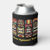 Cool Tiki Totems aangepaste tekst koelbox Blikjeskoeler (Blikje Voorkant)