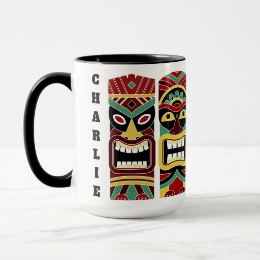 Cool Tiki Totems mokken voor aangepaste namen (Links)