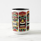 Cool Tiki Totems mokken voor aangepaste namen (Midden)