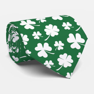 Cool tiled four leaf clovers shamrocks pattern stropdas