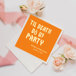 Cool Till Death Do Us Party Aangepaste bruiloft se Servet