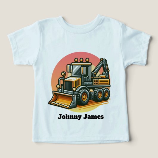 Cool Toddler Boys construction customizable (Design Recto)