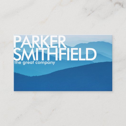 Cool Tone Natuur Sunset Visitekaartje (Voorkant)