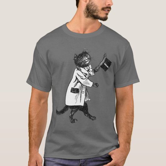 Cool Top Hat Cat  Art T-shirt (Voorkant)