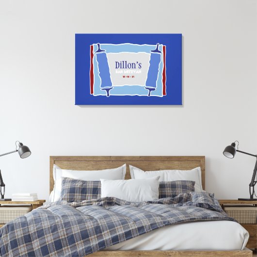 COOL TORAHBar Bat Mitzvah Inloggen Board Canvas Afdruk (Insitu (Slaapkamer))
