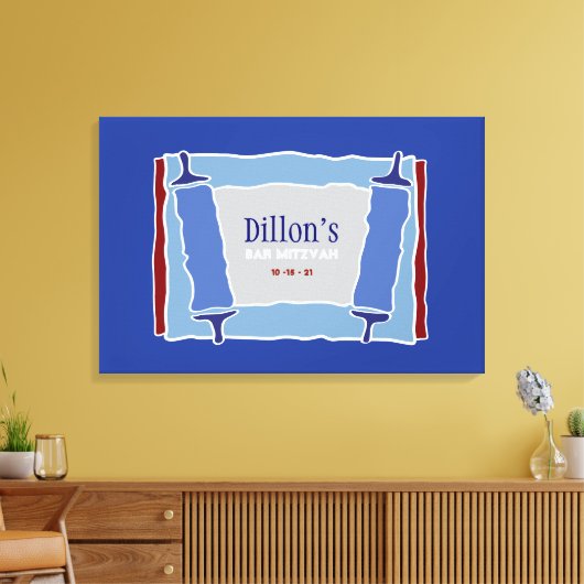 COOL TORAHBar Bat Mitzvah Inloggen Board Canvas Afdruk (Insitu (Woonkamer))