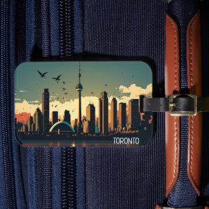 Cool Toronto Canada Skyline Bagagelabel