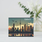 Cool Toronto Canada Skyline Briefkaart (Staand voorkant)