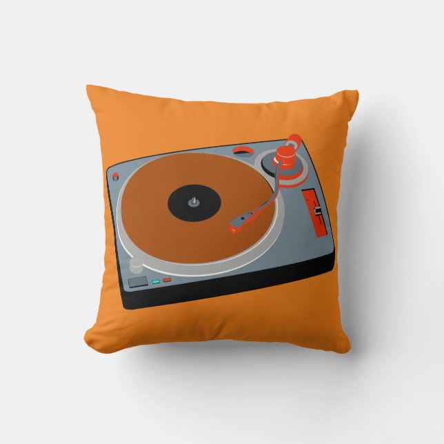 Cool Tourne-disque graphique no 3 Coussin (Recto)