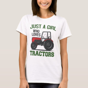 Cool Tractor Lover Gewoon Een Meisje Die Van Tract T-shirt