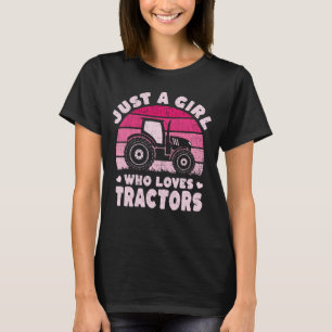 Cool Tractor Lover Gewoon Een Meisje Die Van Tract T-shirt