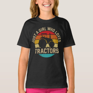 Cool Tractor Lover Gewoon Een Meisje Die Van Tract T-shirt