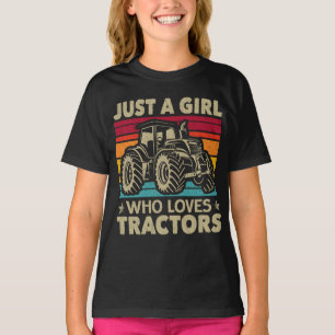 Cool Tractor Lover Gewoon Een Meisje Die Van Tract T-shirt