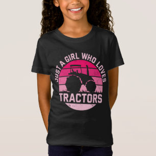 Cool Tractor Lover Gewoon Een Meisje Die Van Tract T-shirt