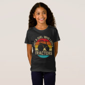 Cool Tractor Lover Gewoon Een Meisje Die Van Tract T-shirt (Voorkant volledig)