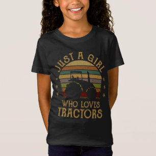 Cool Tractor Lover Gewoon Een Meisje Die Van Tract T-shirt