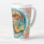 Cool Traditionele japanese orientale drakenhoutkun Latte Mok (Rechterhoek)