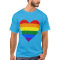 cool traditionele regenboog kleuren hart T-shirt