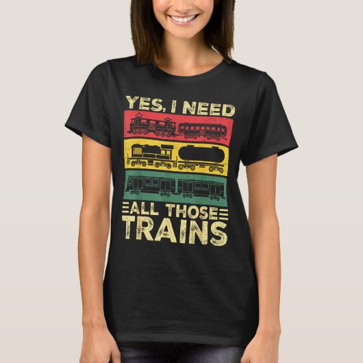 Cool Train Model Funny Train Railroad T-shirt (Voorkant)