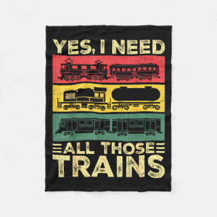 Cool treinmodel grappige trein spoorweg  fleece deken