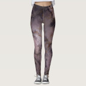 cool trendmarmer-spiegelbeeld goudbruin leggings (Voorkant)